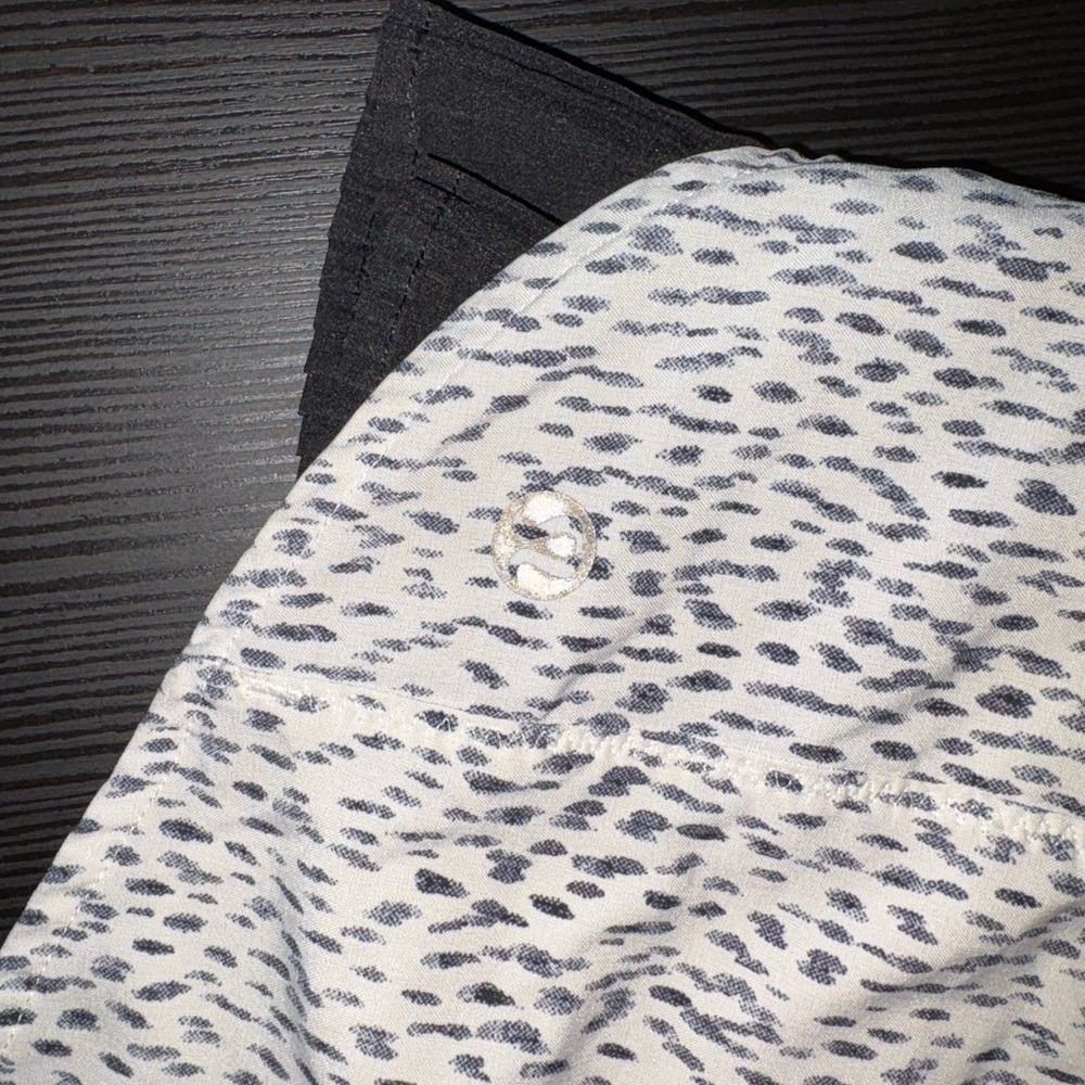 Lululemon Athletica White and Black Athletic Shorts - Picture 3 of 4